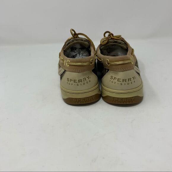 Sperry Angelfish Leopard Jacquard Boat Shoe Size 6 - Picture 4 of 8